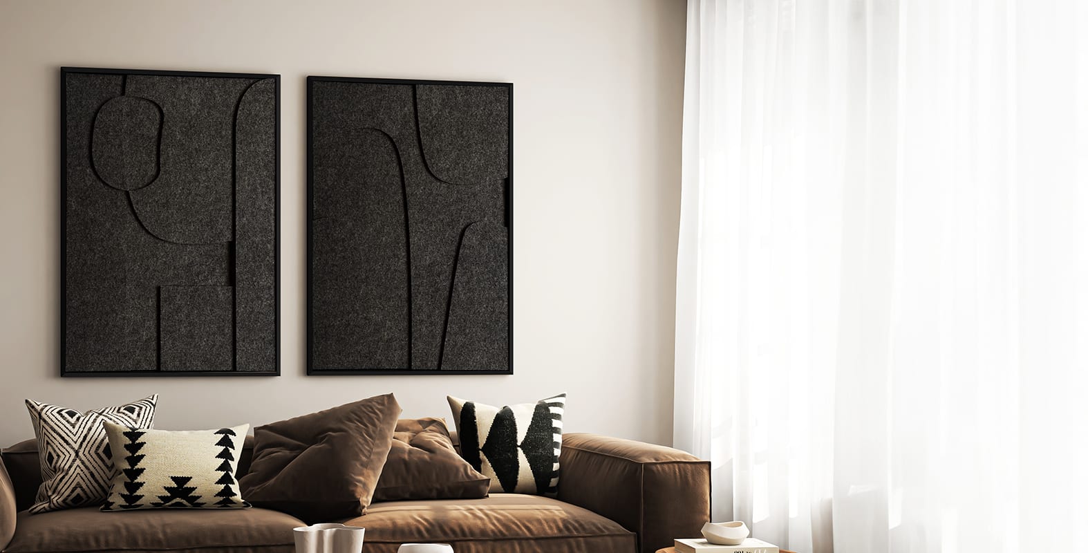 Arte in Feltro. Disponibile in 3 dimensioni, 3 colori di cornice, 9 design e 17 colori di feltro!