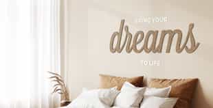 Felt Letters as wall decoration in your bedroom