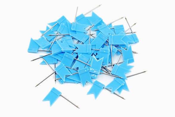 60 blue flags