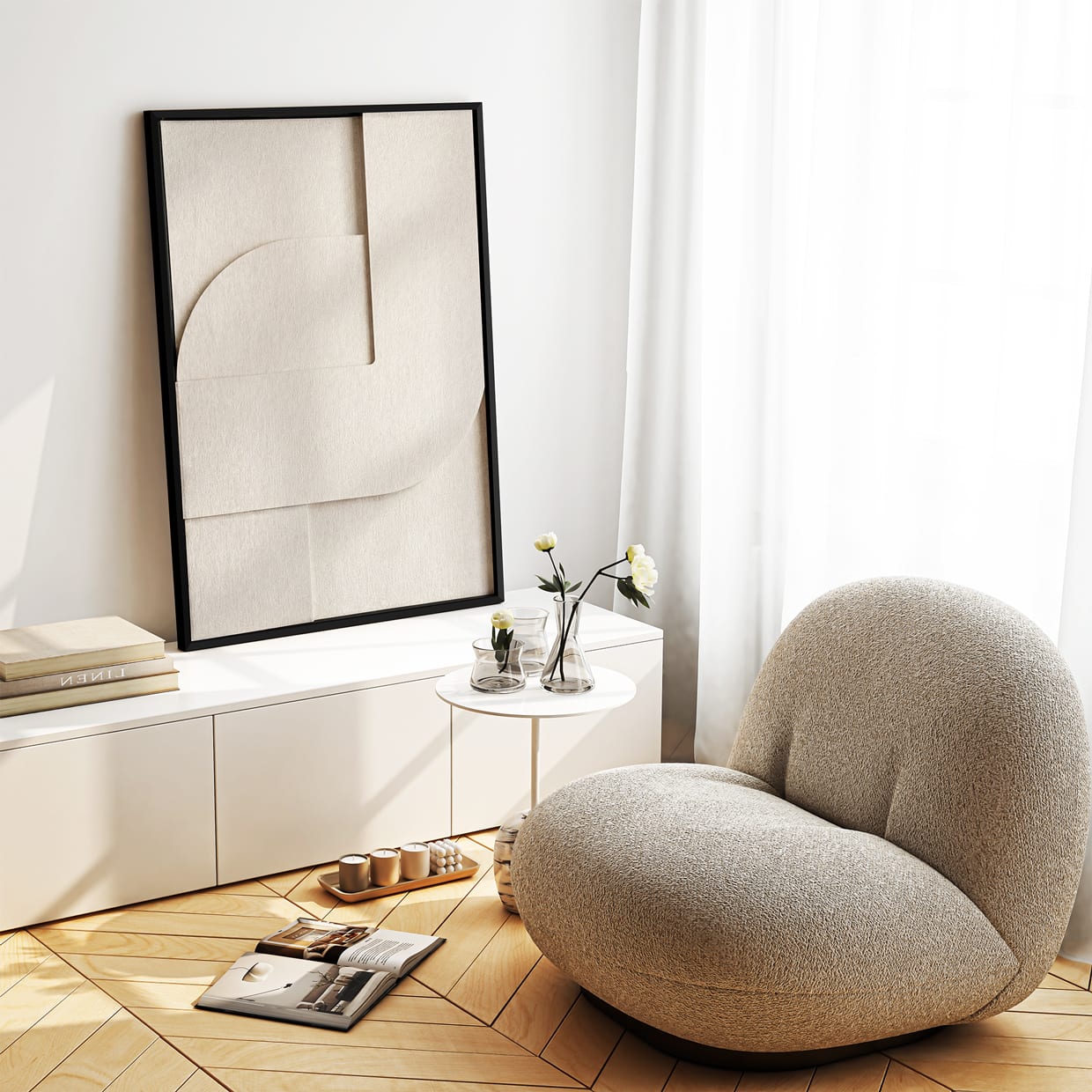 Angolo relax decorato con Arte in Feltro